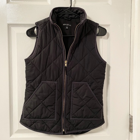 J. Crew Puff Vest Black - Picture 5 of 6